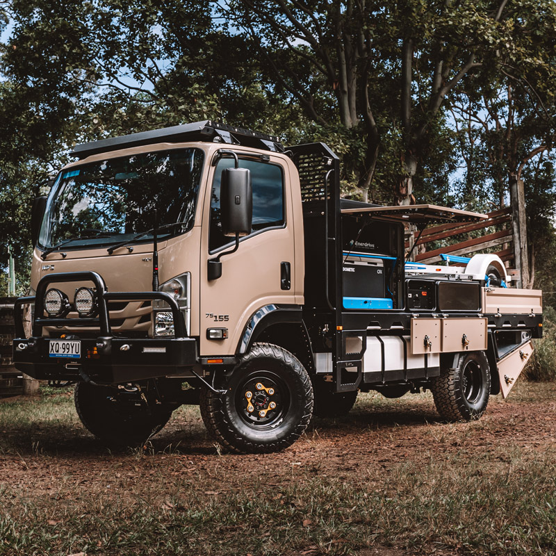 atw isuzu custom truck with storage