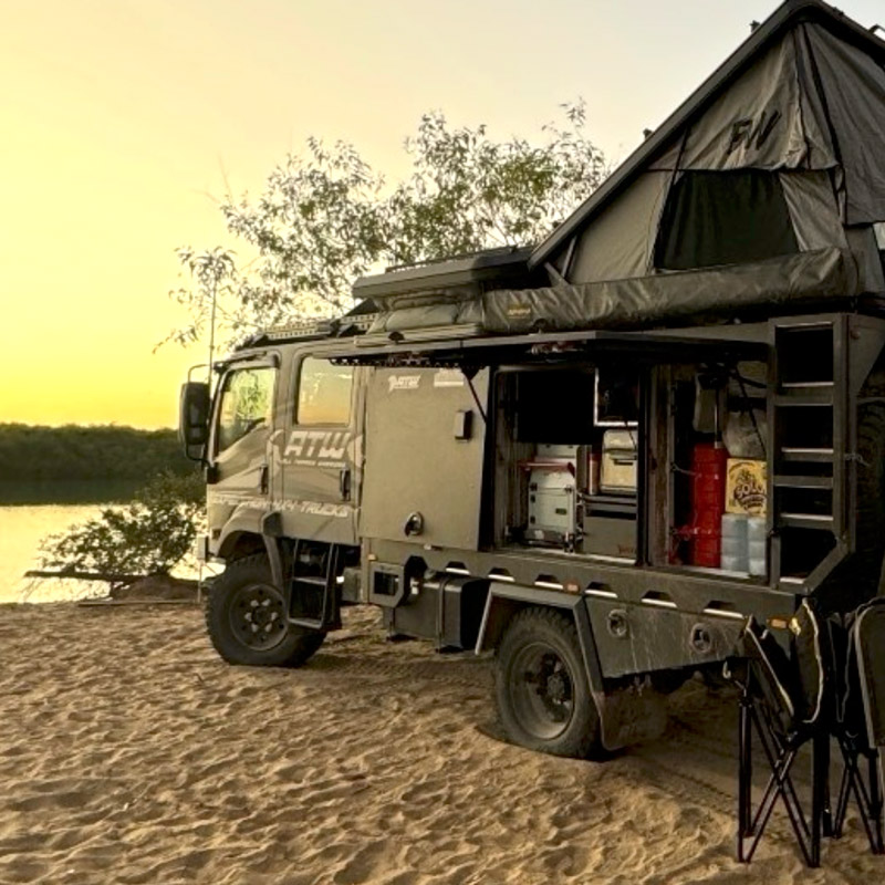 atw expedition truck on sand