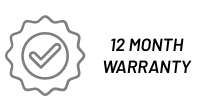 12 Month Warranty